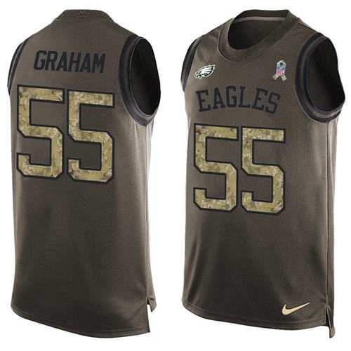 Nike Eagles #55 Brandon Graham Green Men's Stitched NFL Limited Salute To Service Tank Top Jersey - Click Image to Close